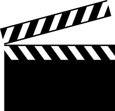 Cinema Clapboard Svg Line Art, Free Vectors File